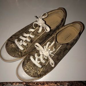 Gold Coach sneakers